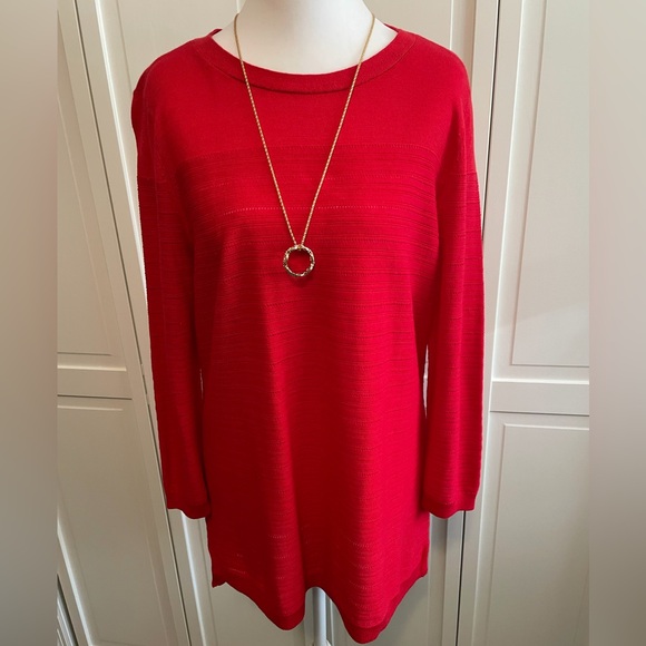 Talbots Red Crew Neck Sweater - Picture 1 of 10